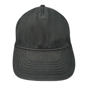 Dickies Snapback Trucker Cap Black One Size Adjustable Mesh Back Blank Cotton